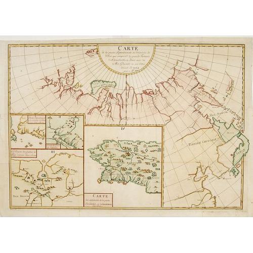 Old map image download for Carte de la partie Septentrionale et Orientale .. (5 maps on one sheet)