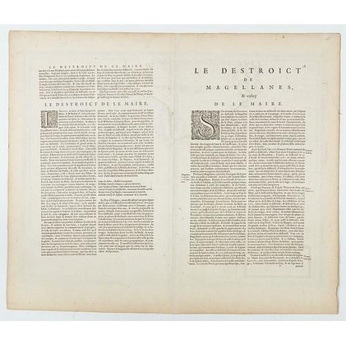 Rare, antique map of  Tabula Magellanica.