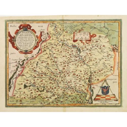 Old map image download for Moraviae, qvae olim Marcomannorvm sedes, corographia,..