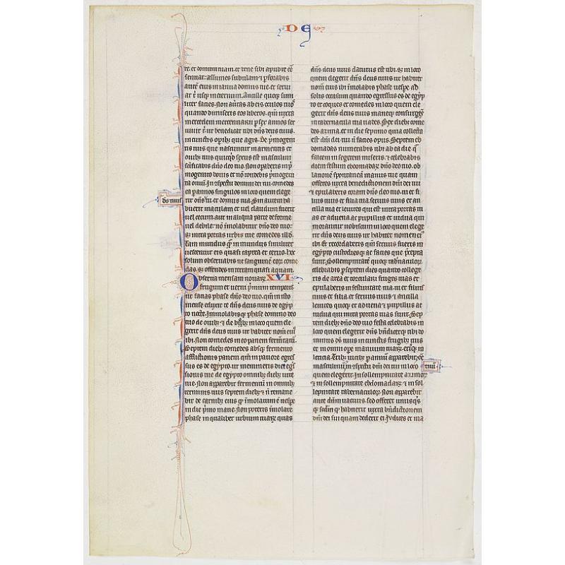 Leaf from a manuscript Bible.