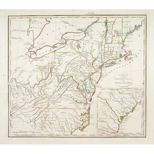 Old map image download for Gedeelte van den Vereenigden Staat van Noord Amerika.
