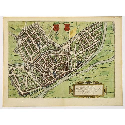 Old map image download for Hermannus Hammelman Wesalia in Ducatu Cliuensi. . . [Wesel]