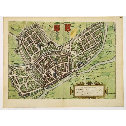 Old map image download for Hermannus Hammelman Wesalia in Ducatu Cliuensi. . . [Wesel]