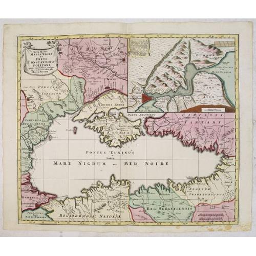 Old map image download for Nova Mappa Maris Nigri et Freti Constantino Politani. . .