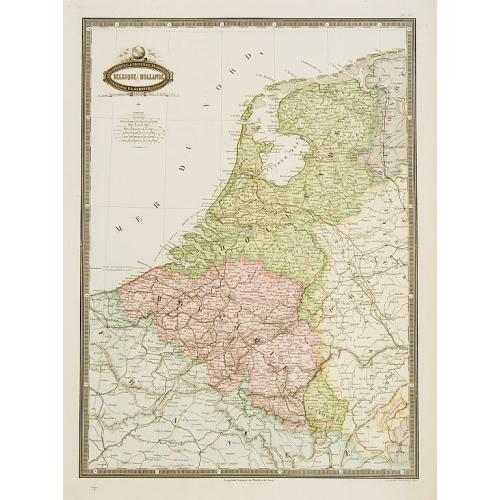 Old map image download for Belgique & Hollande.