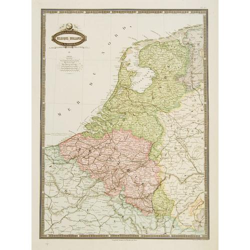 Old map image download for Belgique & Hollande.