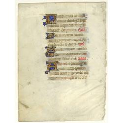 Leaf from a book of hours.