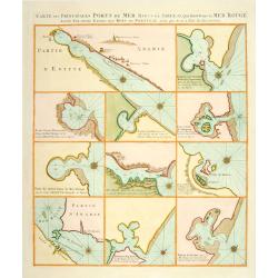 Carte des Principales Ports de Mer Bancs de sable &c: qui sont dans la Mer Rouge..