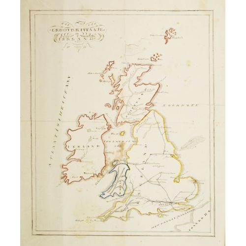 Old map image download for [Manuscript] Groot Brittanie en Ierland.