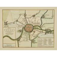 Old map image download for Kaart van de belegeringe der stad Leyden..