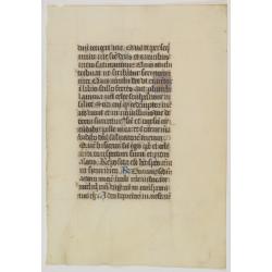 Leaf on vellum from a manuscript Book of Hours.