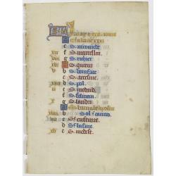 The calender-leaf of the month of June.