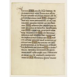 Manuscript leaf on vellum from a book of hours.