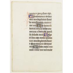 Manuscript leaf on vellum.