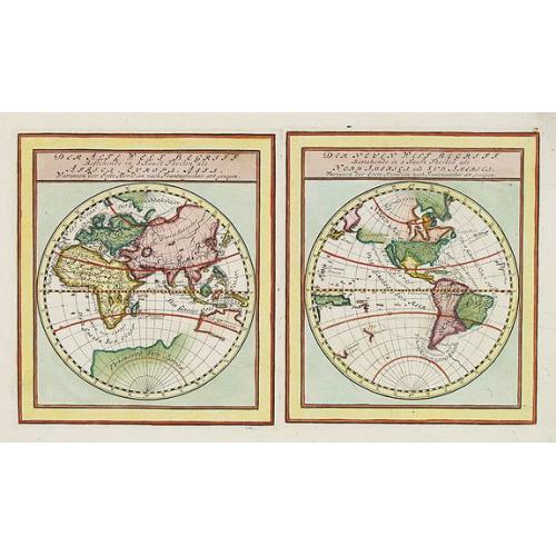 Old map image download for Der Neuen Welt .. Nord America und Sud America..
