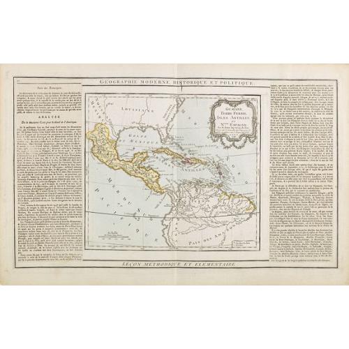 Old map image download for Guayane, Terre Ferme Isles Antilles. . .