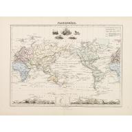 Old, Antique map image download for Planisphére.
