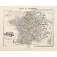 Old map image download for France par Départements.