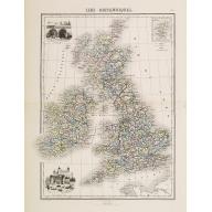 Old, Antique map image download for Iles Britanniques.