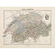 Old, Antique map image download for Suisse ou Helvétie.