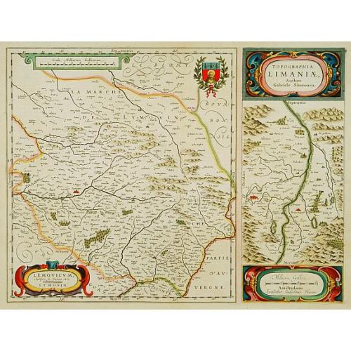 Old map image download for Lemouicum, Auctore Jo. Faiano M.L. - Lymosin / Topographia Limaniae, Auctore Gabriele Simeoneo.