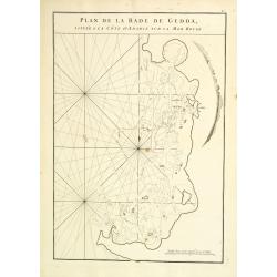 Plan de la Rade de Gedda situee de la Cote d'Arabie sur la Mer Rouge.
