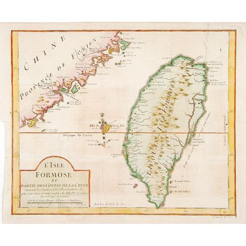 Old map image download for L'Isle Formose et parties des Costes de la Chine. . .