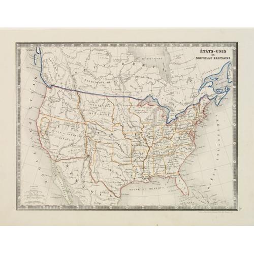 Old map image download for États-Unis et Nouvelle Bretagne.