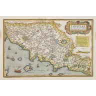 Old, Antique map image download for Thusciae..