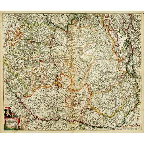 Old map image download for Ducatus Brabantiae Continens Marchionatum Sacri Imperii..