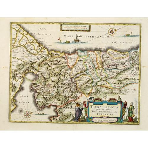 Old map image download for Terra Sancta quae in Sacris Terra Promissionis..