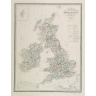 Old, Antique map image download for Map of the United Kingdom of Great Brittain and Ireland.