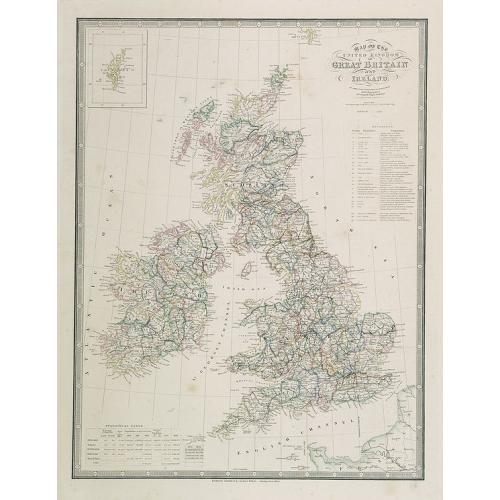 Old map image download for Map of the United Kingdom of Great Brittain and Ireland.
