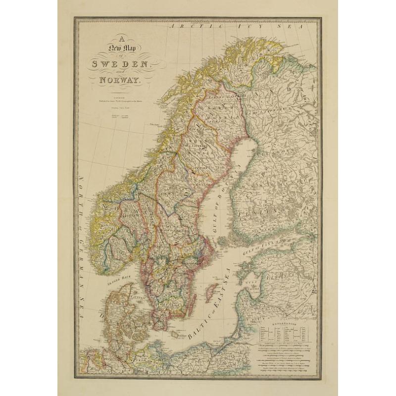 A new map of Sweden and Norway.