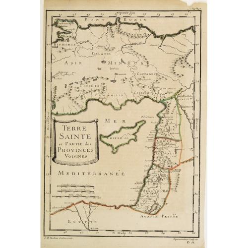Old map image download for Terre Sainte et Partie des Provinces Voisines.