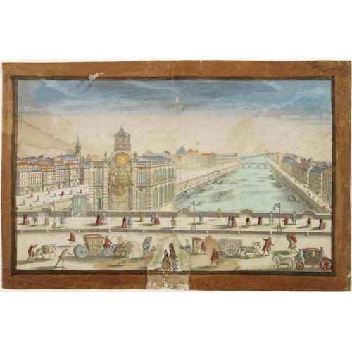 Old map image download for Pont Neuf a Paris.