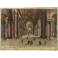 Vue interiere de la Cathedrale de St.Paul a Londres.