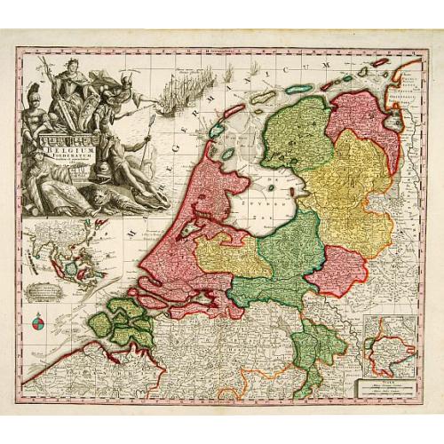 Old map image download for Belgium Foederatum auctius et emendatius edit..