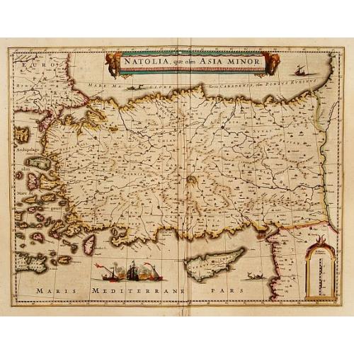 Old map image download for Natolia, quae olim Asia Minor.
