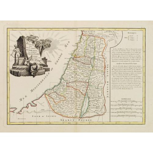 Old map image download for Carte des douze tribus d'Israel..