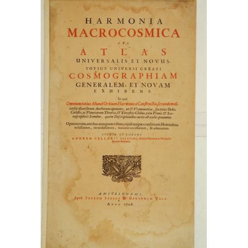 Old map image download for [Titlepage] Harmonia Macrocosmica seu atlas..