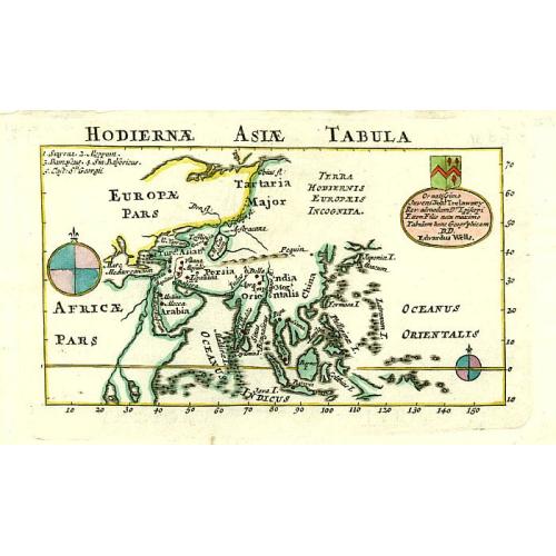Old map image download for Hodiernae Asiae Tabula.