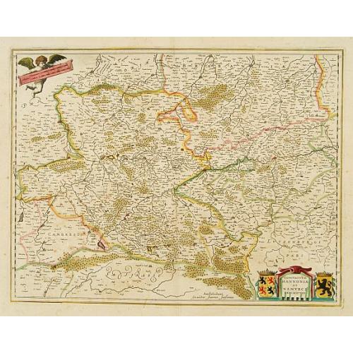 Old map image download for Comitatum Hannoniae et Namurci descriptio.