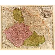 Old, Antique map image download for Regni Bohemiae Ducatus Silesiae..