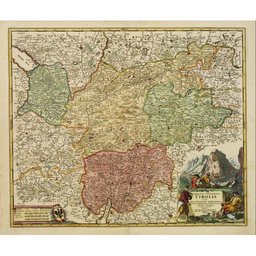 Old map image download for Comitatus Principalis Tirolis..