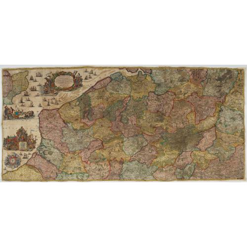 Old map image download for Les Provinces des Pais Bas Autrichiens contenants en XXIV Feuilles les comtées d'Artois, de Flandres, de Hainaut, de Namur et des Duchées de Luxembourg…