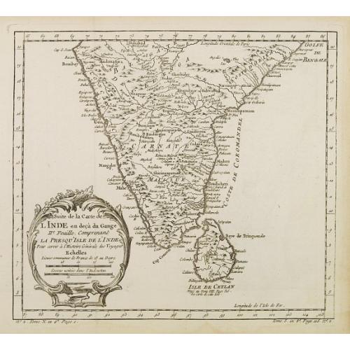 Old map image download for Suite de la Carte de L'Inde en deca du Gange..