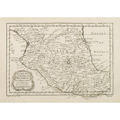 Old map image download for Carte de L'Empire du Mexico.
