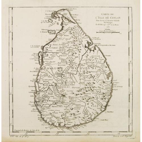 Old map image download for Carte de L'Isle de Ceylan..
