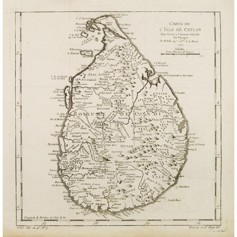 Carte de L'Isle de Ceylan..